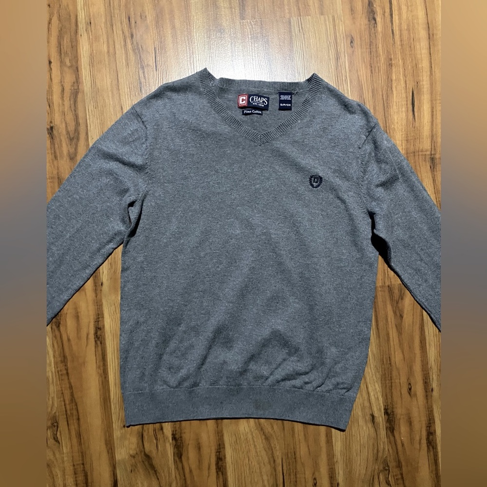 Chaps Men’s Pima Cotton V-Neck Sweater Size Small